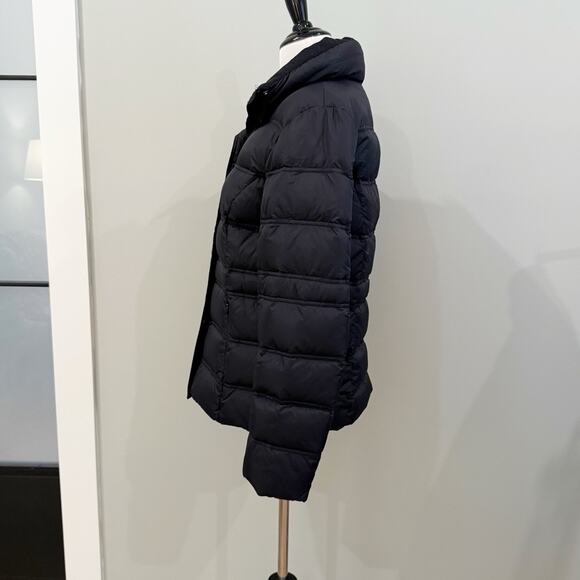 Lands End Women’s Size Small 6-8 Down Puffer Jacket Black Short Coat - Picture 3 of 13